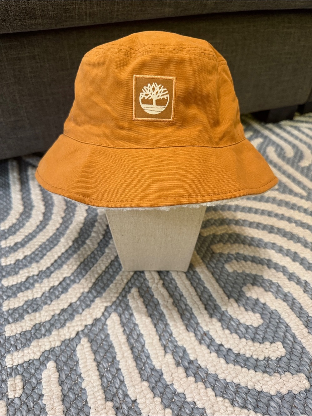 Timberland Wheat Canvas Sherpa Lined Bucket Hat S/M